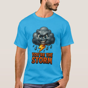 Sie sind der Sturm - Glossy 3D Storm Cloud Design T-Shirt