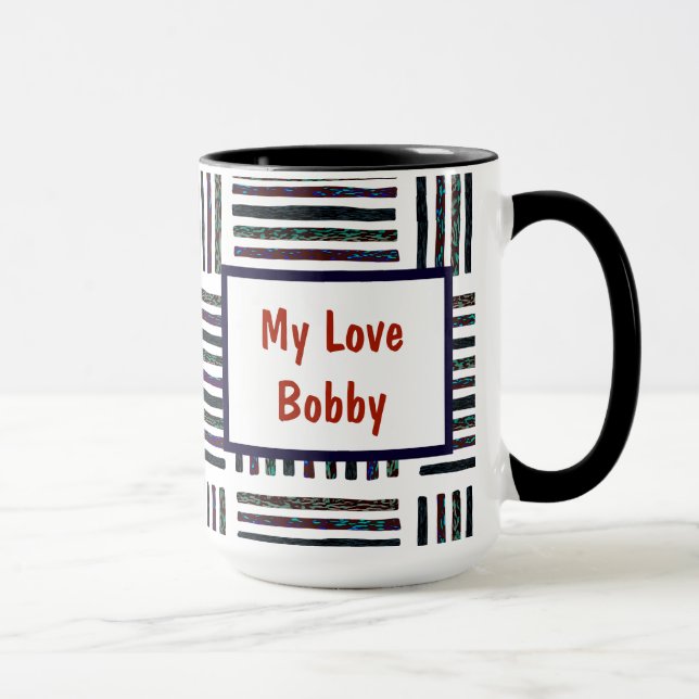 Sie sind die am besten Inspiriert gestreifte Perso Tasse (Rechts)