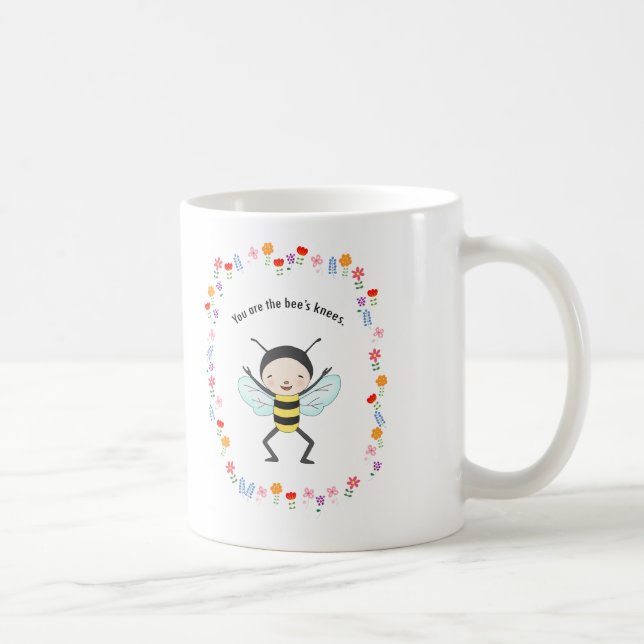 Sie sind die Knie der Biene niedliche lustige Kaffeetasse (Rechts)