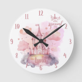 Sie sind die Special Palace Pink Cloud anpassbar Runde Wanduhr