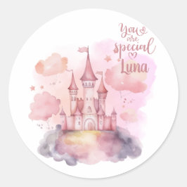 Sie sind die Special Palace Pink Cloud anpassbar Runder Aufkleber
