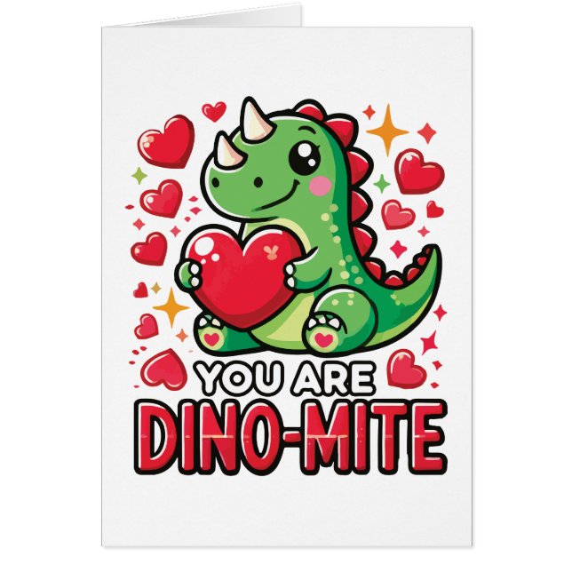 Sie sind Dino-Mite - Niedlicher Dinosaurier Valent (Vorne)