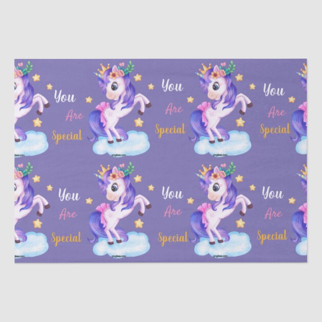 Sie sind ein besonderes Einhorn Seidenpapier (Vorderseite)