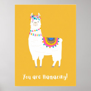 Sie sind ein bunter Lama Poster