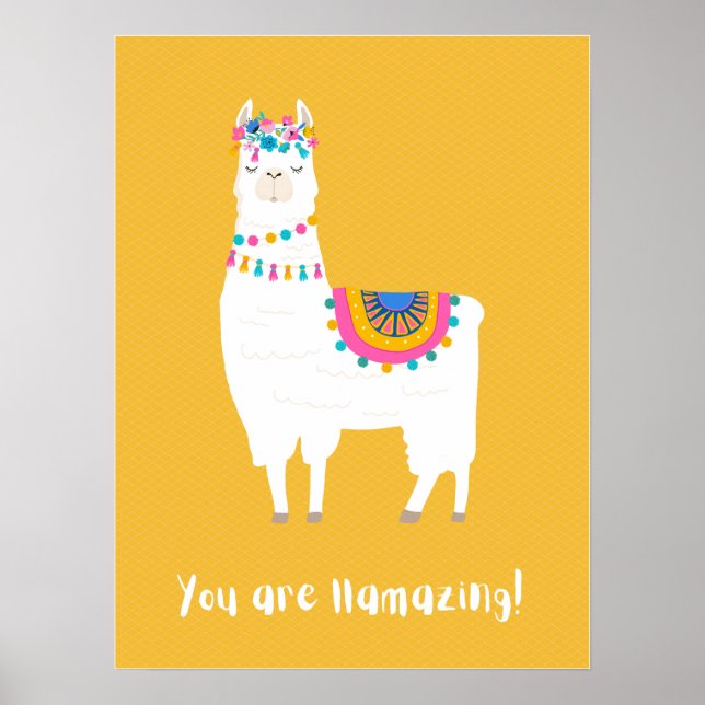 Sie sind ein bunter Lama Poster (Vorne)