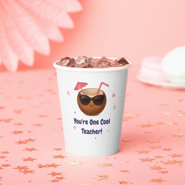 Sie sind ein Cooler Lehrer - Coconut Party Paper C Pappbecher (Insitu)