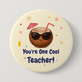 Sie sind ein Cooler Lehrer - Funny Coconut Button 