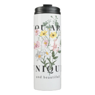 Sie sind ein einzigartiger floraler Slogan Thermosbecher