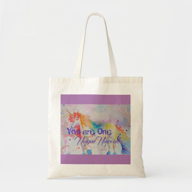 Sie sind ein einzigartiges Einhorn! Girls Pink Uni Tragetasche (Vorne)