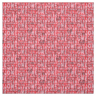 Sie sind ein Gemeines Mr. Grinch Red Pattern Stoff
