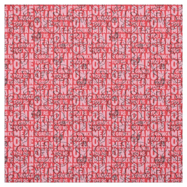 Sie sind ein Gemeines Mr. Grinch Red Pattern Stoff (Muster)