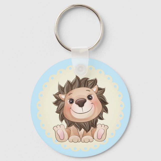 Sie sind ein großer Niedlicher Lion Baby Boy Schlüsselanhänger (Vorderseite)