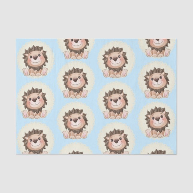 Sie sind ein großer Niedlicher Lion Baby Boy Seidenpapier (Vorderseite)