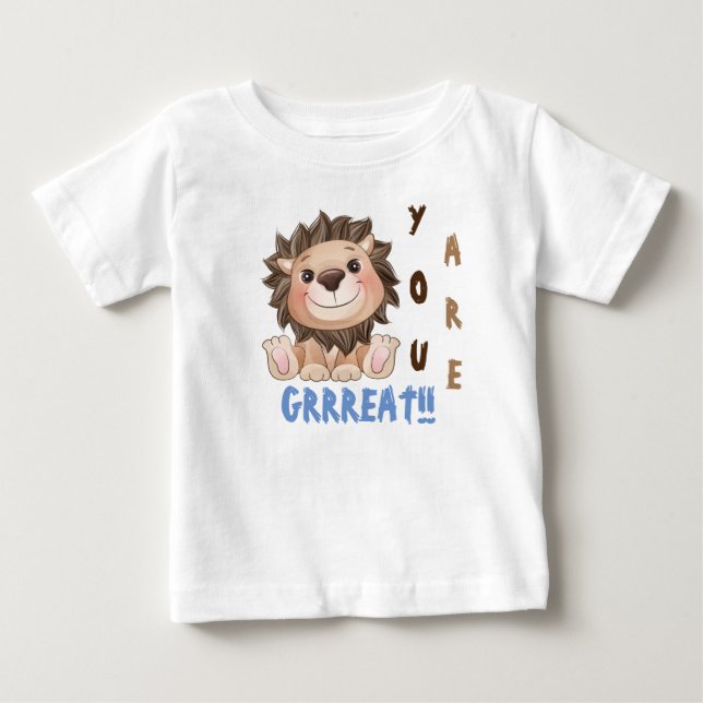 Sie sind ein großer Niedlicher Lion Baby T - Shirt (Vorderseite)