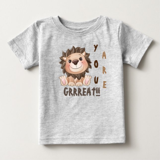 Sie sind ein großer Niedlicher Lion Baby T - Shirt (Vorderseite)