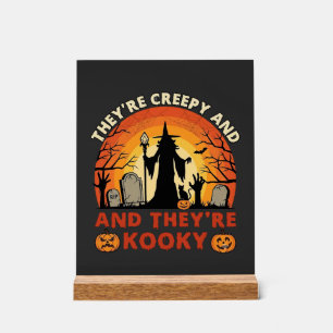 Sie sind ein gruseliger Halloween-Hexen-Friedhofs- Acrylschild