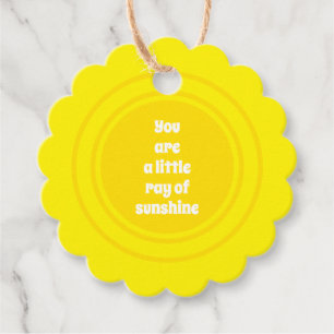 Sie sind ein kleiner Ray of Sunshine-Gelb-Brauch Geschenkanhänger