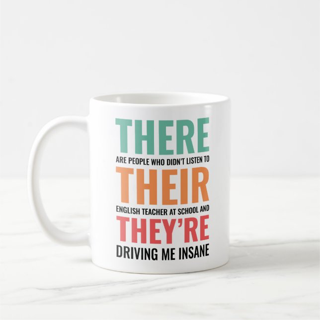 Sie sind ein lustiger Englischlehrer Kaffeetasse (Links)