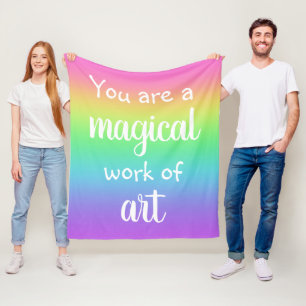 Sie sind ein magisches Kunstwerk Rainbow Blanket Fleecedecke