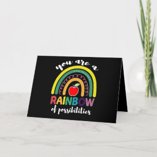 Sie sind ein Regenbogen der Möglichkeiten Lehrer Dankeskarte