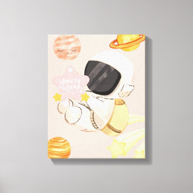 Sie sind ein Star - Kinderzimmer Mauer Art Leinwanddruck (Vorderseite)