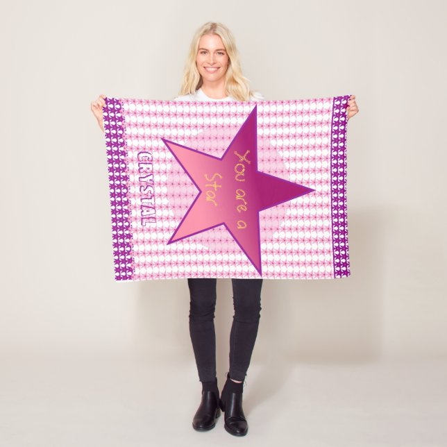 Sie sind ein Star Personalier Fleecedecke (Beispiel)