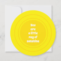 Sie sind ein wenig Ray of Sunshine gelbe Sonnenkar