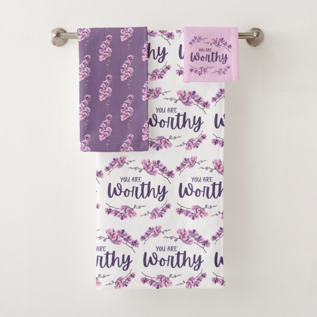 Sie sind ein wertvolles Orchid-Handtuch-Set Badhandtuch Set (Insitu)