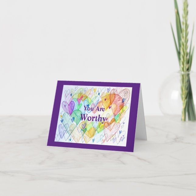 Sie sind eine Art Grußkarte für Rainbow Hearts Dankeskarte (Vorderseite)