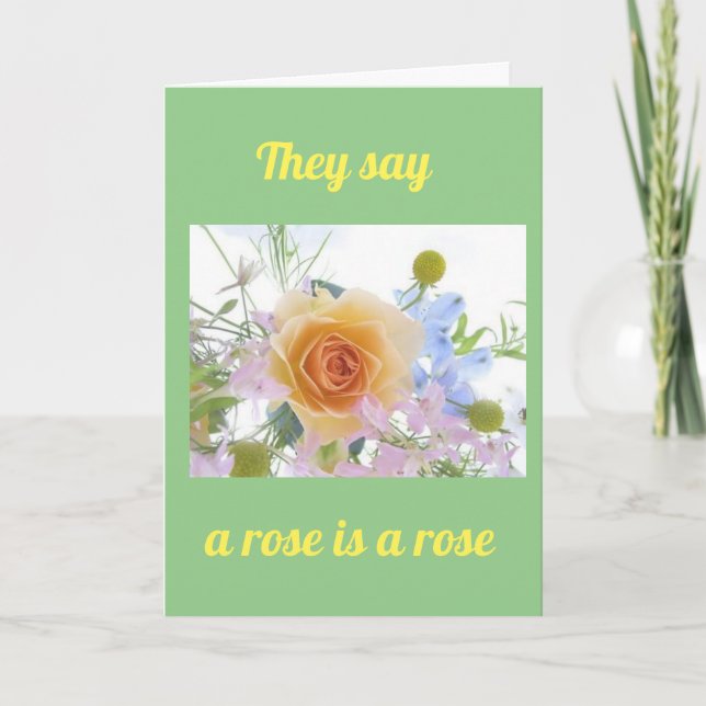 SIE SIND EINE BESONDERE ROSE - UNSER JAHRESZEITRAU KARTE (Vorderseite)