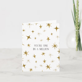 Sie sind eine in einer Million-Gold-Stars-Karte Karte