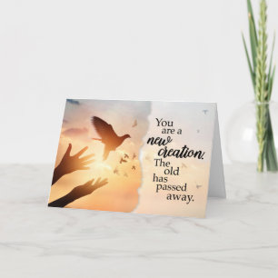 Sie sind eine New Creation Baptism Glückwunschs Ca Karte