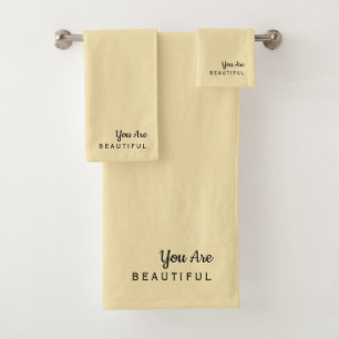 Sie sind eine schöne inspirierende Creme-Handtuchg Badhandtuch Set