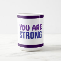 Sie sind eine starke Lila Blue Persist-Ermutigung