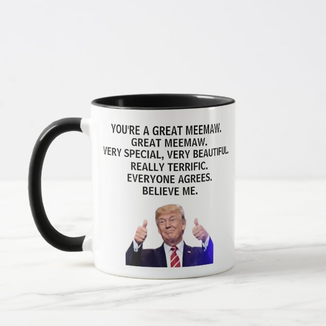 Sie sind eine wirklich großartige Meemaw, Funny Tr Tasse (Links)