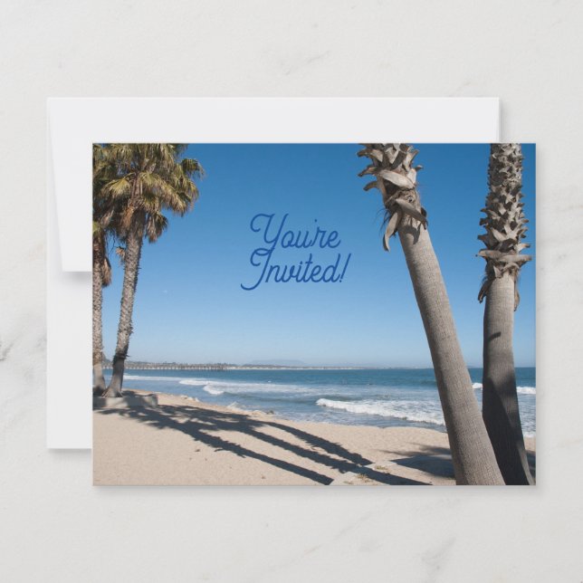 Sie sind eingeladen Beach Theme Einladung (Vorderseite)