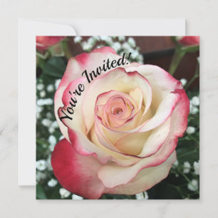 Sie sind eingeladen, die Blushing-Rose-Karte Karte