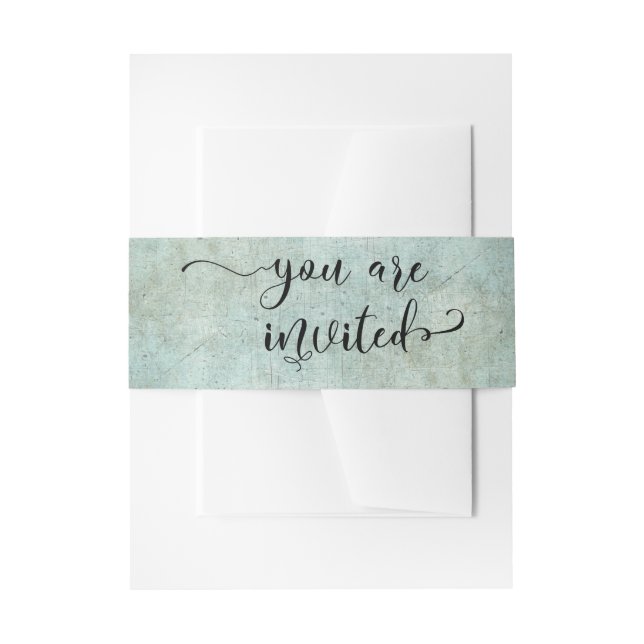 Sie sind eingeladen Elegant Calligraphy Grunge Bac Einladungsbanderole (Vorderseite Beispiel)
