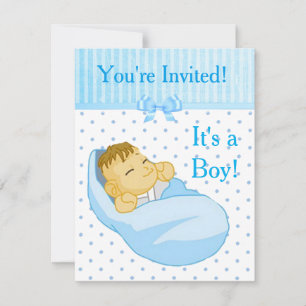 Sie sind eingeladen, es ist eine Boy Baby Shower E Einladung