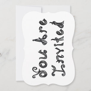 Sie sind eingeladen Fabric Schriftart Letters einl