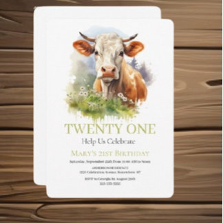 Sie sind eingeladen Kuh Geburtstag Einladung