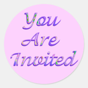 Sie sind eingeladen runder aufkleber