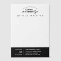 Sie sind eingeladen Schwarze Elegante Typografie H