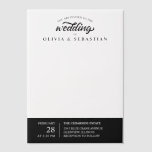 Sie sind eingeladen Schwarze Elegante Typografie H