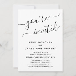 Sie sind eingeladen Typografie Hochzeit Einladung