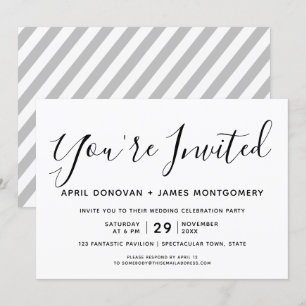 Sie sind eingeladen Typografie Hochzeit Einladung