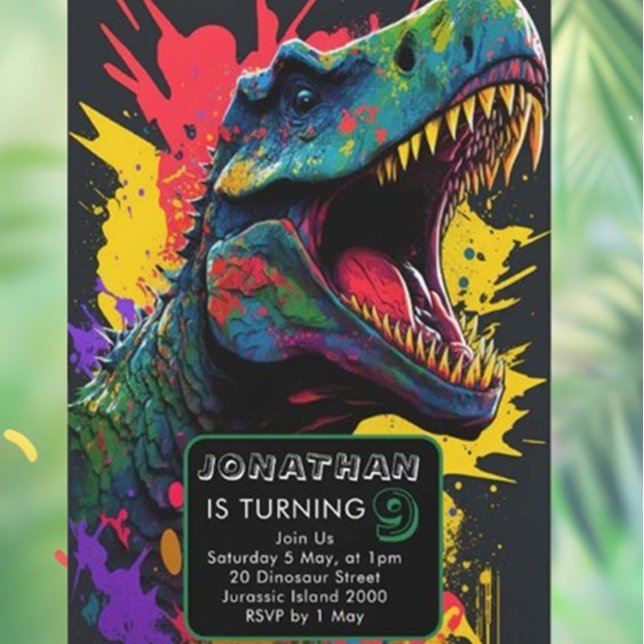 Sie sind eingeladen zu einem Dino-Mite Party! Einladung (Join us for a Roaring Good Time at our Dino-Mite Party! )