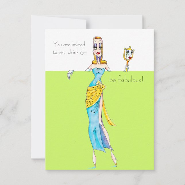 Sie sind eingeladen zu essen, zu trinken und fabel einladung (Vorderseite)