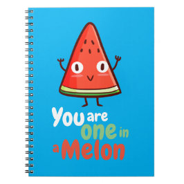 Sie sind eins in einem Melon-Notizbuch Notizblock