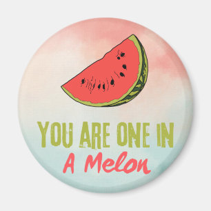 Sie sind eins in einem Melon Watermelon Frucht Magnet